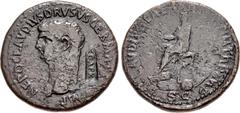 Merani Collection – Roman Imperial Nero Claudius Drusus. Died 9 BC. Æ Sestertius (36mm, 25.34 g, 6h). Rome mint. Struck under Claudius, AD 41-42. Bare head left; c/m: NCAPR (Nummus Caesare Augusto PRo