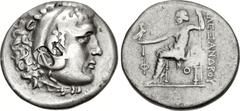 Greek LYCIA, Phaselis. Circa 218/7-186/5 BC. AR Tetradrachm (31mm, 16.27 g, 1h). In the name and types of Alexander III of Macedon. Dated CY 10 (209/8 BC). Head of Herakles right, wearing lion skin / 