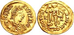 Early Medieval & Islamic VISIGOTHS, Gaul. Pseudo-Imperial coinage. 417-507. AV Solidus (22mm, 4.28 g, 5h). Imitating a Ravenna mint issue of the Roman emperor Libius Severus (461-465). Uncertain north