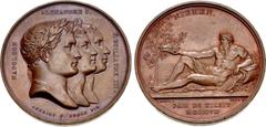 World Medals FRANCE, Premier Empire. Napoléon I. 1804-1814. Æ Medal (40.5mm, 34.74 g, 12h). On the Peace of Tilsit 7-9 July 1807. By Andrieu and Droz. Denon, director. Dated 1807 (in Roman numerals). 