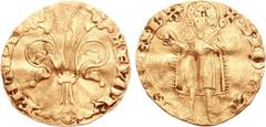 ITALY, Firenze. Repubblica. 1189-1532. AV Fiorino d’oro (3.28 g, 6h). Firenze mint; mm: crossed keys (Gherardo Gentili, mintmaster). Struck circa 1316, 2nd semester. +FLOR ENTIA, ornate lily of Floren