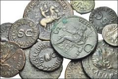 ROMAN. Imperial. AR and Æ of 1st century BC-3rd century AD. Includes: Augustus. RIC I 1a; C 386 // RIC I 230; C 239 // RIC I 386; C 473 // RIC I 420; C 338 // Nero and Drusus Caesar. RIC I 34; C 1 // 
