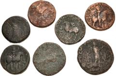 Large Lots CENTRAL ASIAN. Indo-Skythian & Related. Lot of twenty-two (22) bronze and billon Tetradrachms. Includes: various issues. Average Fine. LOT SOLD AS IS, NO RETURNS. Twenty-two (22) coins in l