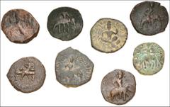 Further Selections from the Archytas Collection INDIA, Kushan Empire. Kanishka I and Huvishka. Circa AD 127-190. Group of eight (8) CU Tetradrachms. Group includes the following rulers and types: Kani