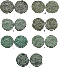 ROMAN. Imperial. Æ Folles of Licinius I. Includes: Londinium (London) mint. Struck AD 314-316. 1. Laureate and cuirassed bust right / Genius standing facing, head left, holding cornucopia and patera; 