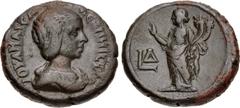 Roman Provincial EGYPT, Alexandria. Julia Maesa. Augusta, AD 218-224/5. Potin Tetradrachm (23mm, 13.15 g, 12h). Dated RY 4 of Elagabalus (AD 220/221). IOYΛ MAICA CEB MHT(ηρ) CTPA(τοπέδον), draped bust