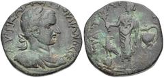LYCIA, Patara. Gordian III. AD 238-244. Æ 29mm (18.43 g, 1h). Laureate, draped, and cuirassed bust right / Apollo standing left, holding branch and bow; to left, eagle standing left, head right, on om
