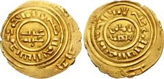 Early Medieval & Islamic CRUSADERS, Latin Kingdom of Jerusalem. Imitation Bezants. 12th-13th centuries. Pale AV Bezant (23mm, 3.45 g, 2h). Imitating a dinar of the Fatimid caliph al-Amir. Acre mint. T