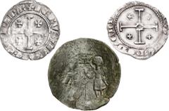 Large Lots MIXED. Byzantine–Crusader. Lot of three (3) billon and silver issues. Includes: BYZANTINE: Isaac Comnenus. BI Trachy. SB 1991 // CRUSADER: Lusignan Kings of Cyprus. AR Gros (2). The trachy 