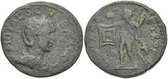 SYRIA, Coele-Syria. Damascus . Otacilia Severa. Augusta, AD 244-249. Æ 29mm (12.54 g, 12h). Diademed and draped bust right, set on crescent / Herakles standing left, placing hand on top of standard(?)