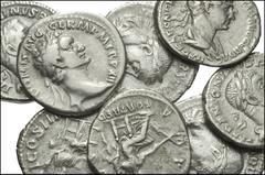 ROMAN. Imperial. AR from Domitian to Gordian III. Includes: all denarii. Domitian // Trajan // Hadrian // Caracalla // Elagabalus // Severus Alexander // Maximinus I // Gordian III. Fine to VF conditi