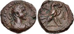 Roman Provincial EGYPT, Alexandria. Quintillus. AD 270. Potin Tetradrachm (23mm, 9.70 g, 11h). Dated RY 1 (AD 270). Laureate, draped, and cuirassed bust right, seen from the front / Eagle standing rig