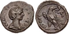 Roman Provincial EGYPT, Alexandria. Severina. Augusta, AD 270-275. Potin Tetradrachm (22mm, 7.78 g, 11h). Dated RY 7 of Aurelian (AD 275). Draped bust right, wearing stephane / Eagle standing left, he