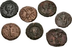 Large Lots ROMAN. Provincial. Large lot of twenty-two (22) Alexandrian potin tetradrachms. Includes: Claudius II (8) // Aurelian (1) // Aurelian with Vabalathus (2) // Severina (2) // Tacitus (2) // P