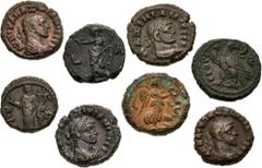 Large Lots ROMAN. Provincial. Large lot of twenty-five (25) Alexandrian potin tetradrachms. Includes: Diocletian (15) // Maximainus (8) // Galerius (1) // Constantius I (1). Fine to VF. LOT SOLD AS IS