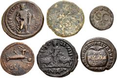Large Lots ROMAN. Provincial. Lot of six (6) bronze issues. Includes: SPAIN, Julia Traducta. Augustus. Æ As // MOESIA SUPERIOR, Viminacium. Aemilian // MOESIA INFERIOR, Tomis. Gordian III // THRACE, P