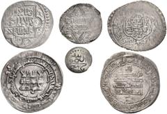 Large Lots ISLAMIC. Miscellaneous. Lot of six (6) mostly silver issues. Includes: Samanids Nuh II. AR Dirhem // Samanids Ahmad II. AR Dirhem // Sarbadarids Ali al-Mu'ayyad. Six Dirhems // Ayyubids Al-