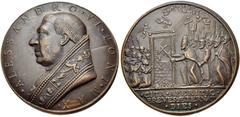 ITALY, Papal Medals. Alexander VI (Roderic Llançol de Borja i Borja). 1492-1503. Æ Medal (42mm, 59.03 g, 12h). · ALESSANDRO · VI · PONT · MAX ·, bust left, wearing zucchetto and mantum; star stops / V