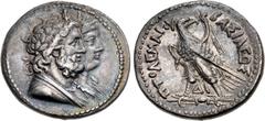 Greek PTOLEMAIC KINGS of EGYPT. Ptolemy IV Philopator. 222-205/4 BC. AR Tetradrachm (28mm, 13.69 g, 12h). Alexandreia mint. Struck circa 219-217 BC. Jugate draped busts right of Serapis, wearing laure