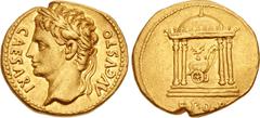 Roman Imperial Augustus. 27 BC-AD 14. AV Aureus (20mm, 7.85 g, 6h). Uncertain Spanish mint (Colonia Patricia?). Struck circa 18 BC. CAESARI AVGVSTO, laureate head left / S • P • Q • R • in exergue, Te