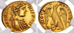 World ITALY, Sicily (Kingdom). Federico I (Federico II, Holy Roman Emperor). 1198-1250. AV Augustalis (19mm, 5.28 g, 8h). Brindisi mint. Struck circa 1231-1250. • CЄSAR AVG • IMP ROM, laureate, draped