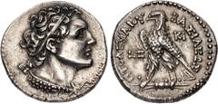 Greek PTOLEMAIC KINGS of EGYPT. Ptolemy VI Philometor. First sole reign, 180-170 BC. AR Tetradrachm (27mm, 14.24 g, 12h). Kition mint. Dated RY 7 (175/4 BC). Diademed head of Ptolemy I right, aegis ar