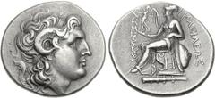 KINGS of THRACE. Lysimachos. 305-281 BC. AR Tetradrachm (16.98 g, 11h). Herakleia Pontica mint. Struck circa 288-281 BC. Diademed head of the deified Alexander right, with horn of Ammon / Athena Nikep