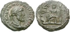 EGYPT, Alexandria. Pupienus. AD 238. BI Tetradrachm (12.88 g, 12h). Dated RY 1 (AD 238). Laureate, draped, and cuirassed bust right / Zeus enthroned left, holding phiale and scepter; at feet to left, 