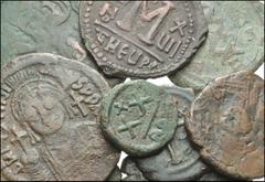 BYZANTINE. Æ from Justinian to Phocas. Includes: Justinian. Follis (2) // Same. Half Follis // Maurice Tiberius. Follis // Same. Half Follis // Phocas. Follis (2) Phocas, with Leontia. Follis // Uncer