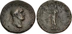 Roman Imperial Galba. AD 68-69. Æ Sestertius (33mm, 23.75 g, 6h). Rome mint, 3rd officina. 4th emission, circa October AD 68. SER GALBA • IMP • CAESAR AVG • TR P, laureate and draped bust right / LIBE