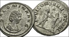 ROMAN. Imperial. Antoniniani of Gallienus and Salonina. All coins: antoniniani. Includes: Gallienus. Radiate, draped, and cuirassed bust right / Emperor standing right holding spear or scepter, receiv