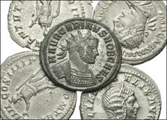 ROMAN. Imperial. AR from Julia Domna to Carinus. Includes: all antoniniani. Julia Domna // Caracalla // Elagabalus // Herennius Etruscus // Carinus. Good VF. LOT SOLD AS IS, NO RETURNS. Five (5) coins