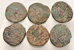 Large Lots ORIENTAL GREEK. Elymais. Lot of six (6) Æ tetradrachms. All coins: Issues of uncertain early Arsakid kings. Coins average VF, all with earthen patina. LOT SOLD AS IS, NO RETURNS. Six (6) co