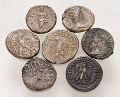 Large Lots ROMAN. Provincial. Lot of seven (7) BI tetradrachms. Includes: Mostly issues of Antioch and Alexandria. Lot also includes an issue of Caracalla from Orthosia. Coins average VF, some with po