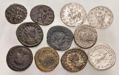 Large Lots ROMAN. Imperial. Lot of eleven (11) AR and BI antoniniani. Includes: Issues from Philip I to Carinus. An attractive group covering the later third century rulers. Lot includes an imperial i