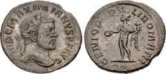 Roman Imperial Lot of four (4) Æ Folles of the Tetrarchs. . All coins: unmarked Lugdunum (Lyon) mint invasion coinage. Struck circa AD 296. Laureate head right / Genius standing left, holding patera a