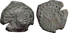 CELTIC, Britain. Trinovantes & Catuvellauni . Tasciovanus. Circa 20 BC-AD 10. Æ Unit (20mm, 3.27 g, 2h). Jugate type. Jugate heads right; [VER] II before / Ram left; X above. Van Arsdell 1705; SCBC 24