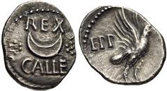 CELTIC, Britain. Atrebates & Regni . Eppillus. Circa 10 BC-AD 10. AR Unit (12mm, 1.30 g, 1h). Crescent / Eagle standing right, wings outstretched. EPP1-3; Van Arsdell 415-1; SCBC 99. Good VF, lightly 
