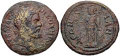 LYDIA, Silandus. Septimius Severus. AD 193-211. Æ 25mm (8.63 g, 6h). Laureate head right / Athena standing left, holding owl and shield set on ground, spear resting against left arm. SNG München -; SN