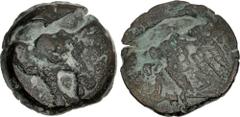 Ptolemaic Coins from the Ken Bressett Collection PTOLEMAIC KINGS of EGYPT. Ptolemy VI Philometor. Second sole reign, 163-145 BC. Æ (27.5mm, 14.62 g, 12h). Contemporary imitation of Alexandreia mint, S