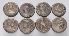 Large Lots ROMAN. Provincial. Lot of eight (8) BI Alexandrian Tetradrachms. Includes: Various rulers and types. VG-Fine. LOT SOLD AS IS, NO RETURNS. Eight (8) coins in lot.