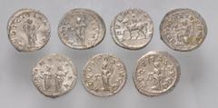 Large Lots ROMAN. Imperial. Lot of seven (7) AR Antoniniani. Includes: Philip I (3) // Philip II, as Caesar // Trajan Decius (2) // Herennia Etruscilla. VF to Good VF. LOT SOLD AS IS, NO RETURNS. Seve