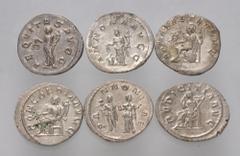 Large Lots ROMAN. Imperial. Lot of six (6) AR Antoniniani. Includes: Philip I (3) // Otacilia Severa // Trajan Decius // Herennia Etruscilla. All different reverse types. A couple of coins with minor 