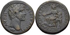 LYDIA, Tabala. Marcus Aurelius. As Caesar, AD 139-161. Æ 23mm (9.01 g, 6h). Bare head right / Kybele seated left, holding phiale, resting elbow on drum. SNG Munich -; SNG Copenhagen -; SNG von Aulock 