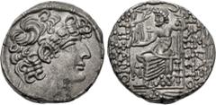 Roman Provincial SELEUCIS and PIERIA, Antioch. temp. Q. Caecilius Bassus. Proconsul, 46-44 BC. AR Tetradrachm (27mm, 15.19 g, 1h). In the name and types of the Seleucid king Philip I Philadelphus. Dat