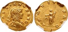 Roman Imperial Gallienus. AD 253-268. AV Aureus (20mm, 4.04 g, 12h). Siscia mint. 3rd emission, AD 266-267. GALLIENVS AVG, laureate head right / AEQVITAS AVG, Aequitas standing facing, head left, hold