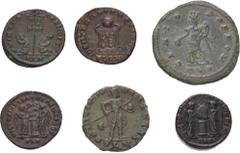 Selections from the DiMarzio Collection of London Mint Æs Lot of six (6) Æ Folles from Londinium (London) mint. . Includes: Galerius. RIC VI 84/86; C&T 5.01.002 // Constantine I (3). RIC VI 267; C&T 7