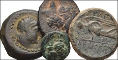 GREEK. Levant & the Near East. Æ of Syria and Phoenicia. Includes: SELEUKID KINGS of SYRIA. Seleukos I. Æ 10mm. Seleukia in Pieria mint. Laureate head of Zeus right / Anchor. SC 34c (this coin cited);