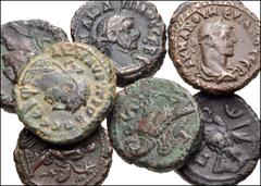 ROMAN. Provincial. BI from Egypt, Alexandria. Includes: all tetradrachms. Probus (2), Carus, Numerian, Carinus as Caesar , Carinus, and Diocletian (2). Near VF-VF. LOT SOLD AS IS, NO RETURNS. Eight (8