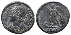 ROMAN IMPERIAL (Bronze, 2.50g 17mm) Constantinopolis commemorative AE Nummus, Thessalonica Constantine I (306-337 AD). AE Nummus ,